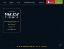 Tablet Screenshot of marignybrasserie.com